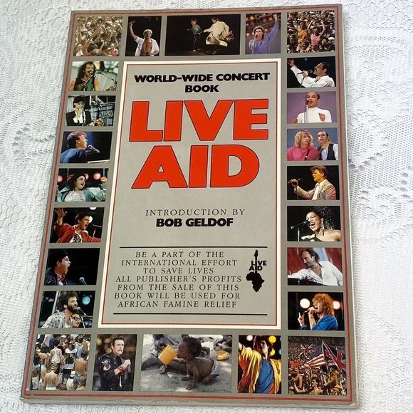 Official Live Aid Book Bob Geldof 1985 Concert Book 80s Artists Queen Santana - Picture 2 of 11